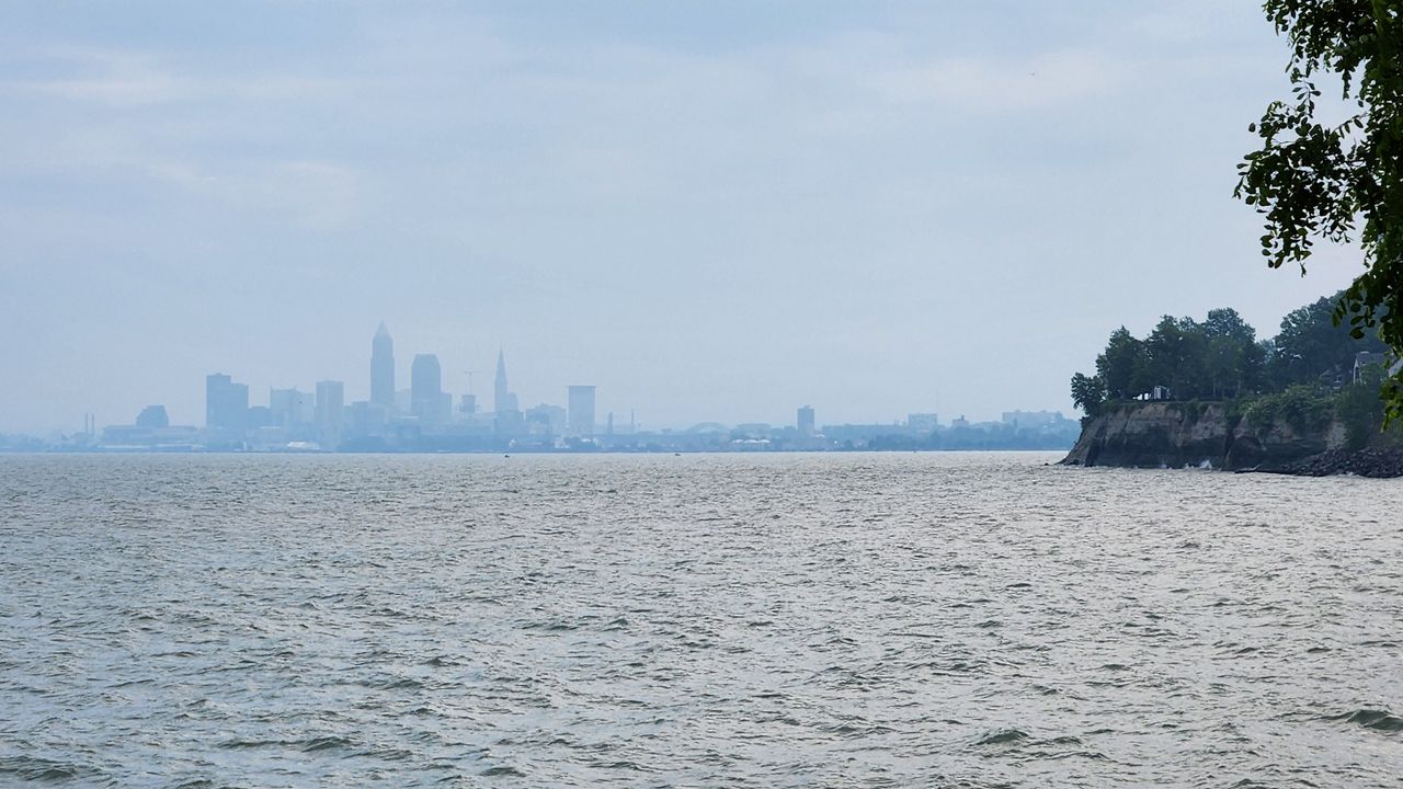 Smoke from the Canada wildfires creates a haze over Cleveland, Ohio on Thursday, June 8. (Spectrum News 1/Lydia Taylor)