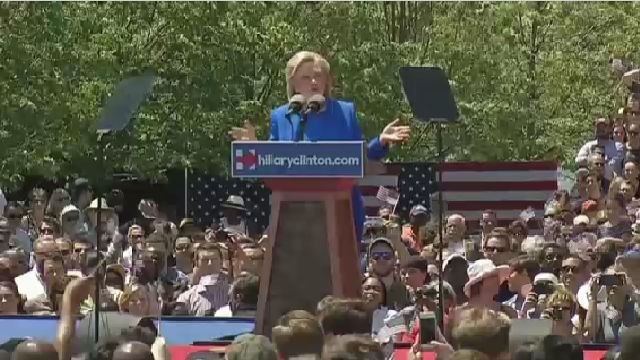 Hillary Clinton Supporters Hold First Major Rally in NYC