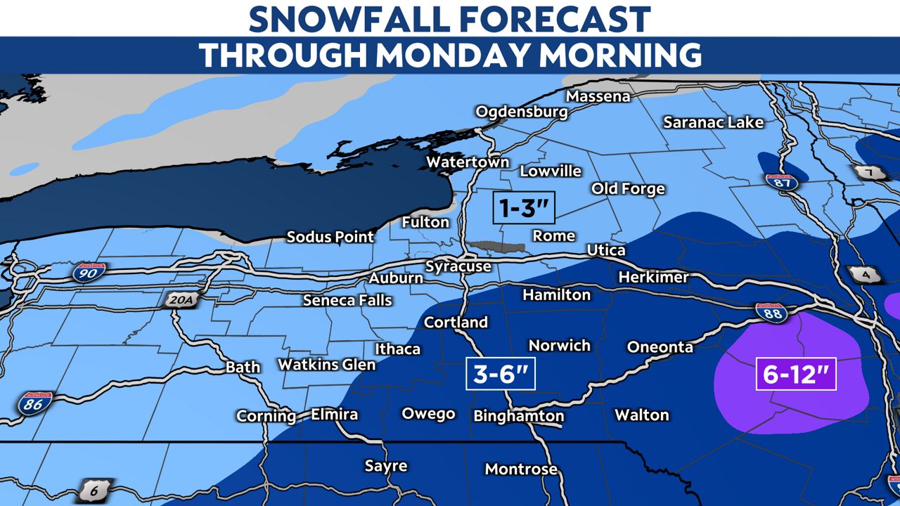 Widespread winter weather Sunday into Monday