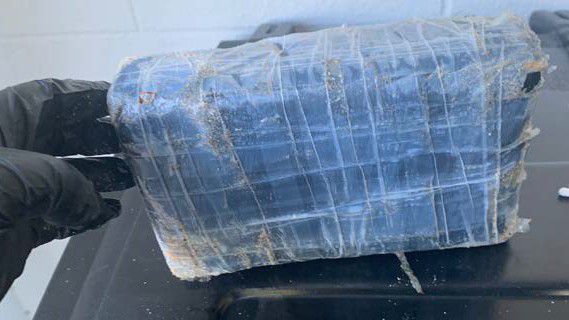 Picture of a kilogram of cocaine discovered along a Florida beach on Friday, July 24, 2020 (Flagler County Sheriff's Office)