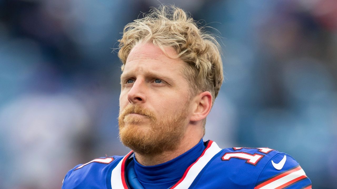 Cole Beasley is pictured before a game against the Indianapolis Colts on Sunday, Nov. 21, 2021 in Orchard Park.