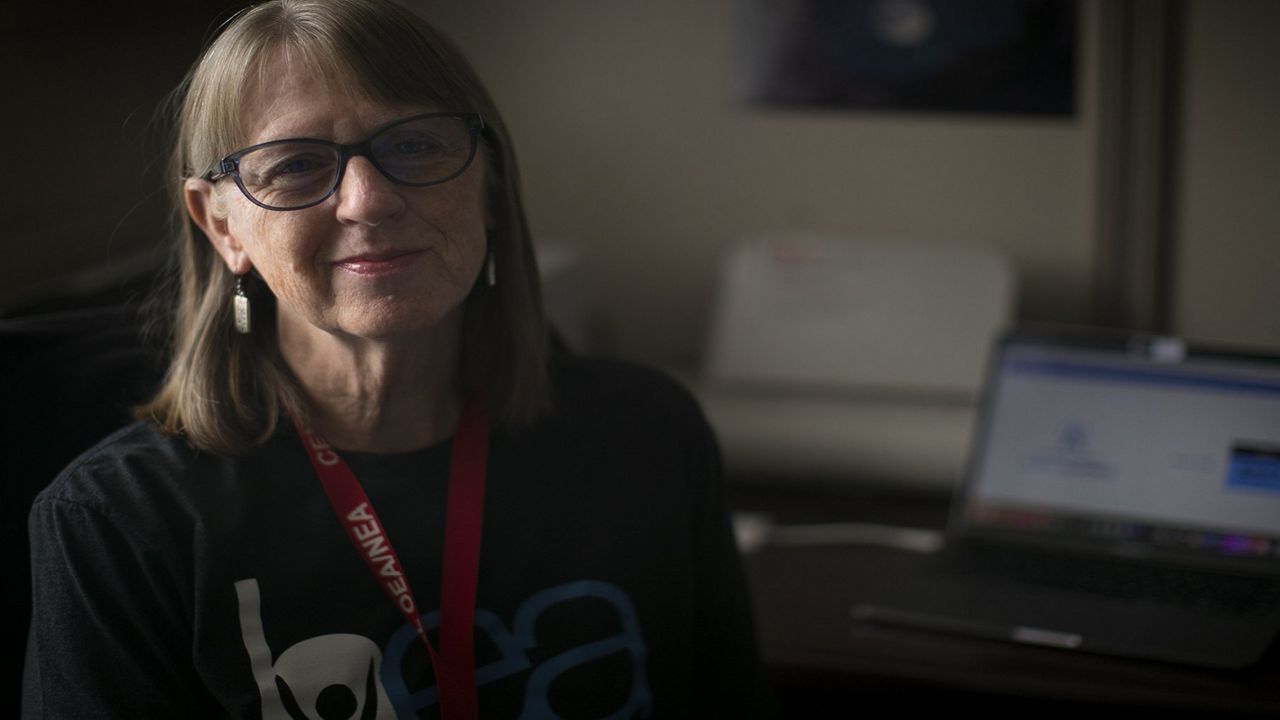 Mary Kennedy, president of the Hilliard City Schools teachers union, at  her office, Tuesday, July 14, 2020. Courtney Hergesheimer / The Columbus Dispatch