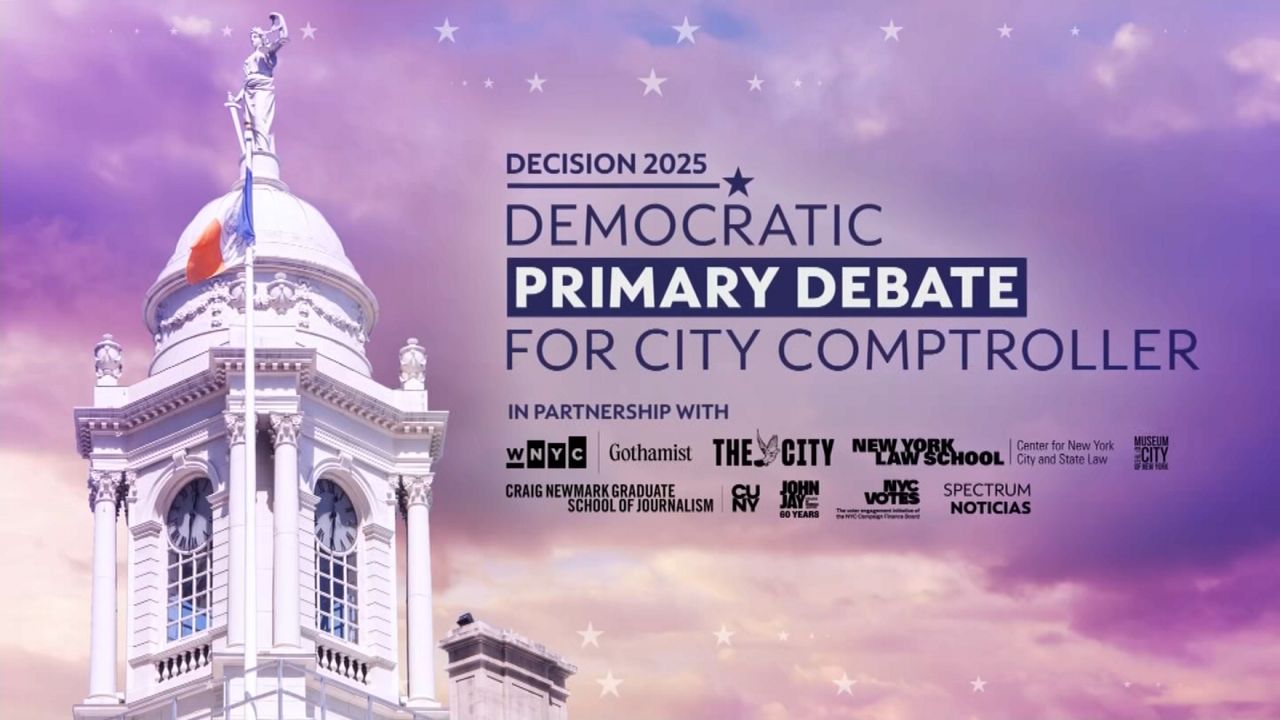 The candidates competing in the final televised debate were Brooklyn City Councilman Justin Brannan and Manhattan Borough President Mark Levine. (Spectrum News NY1 graphic)