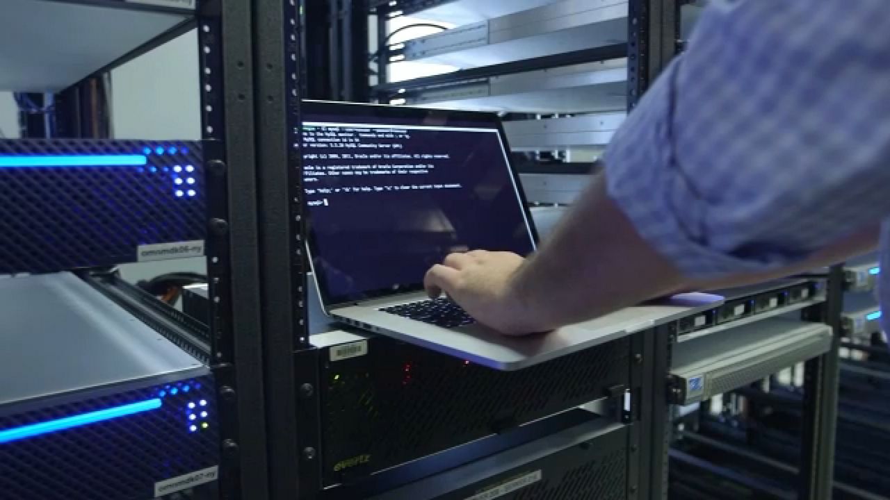 A person working on a computer