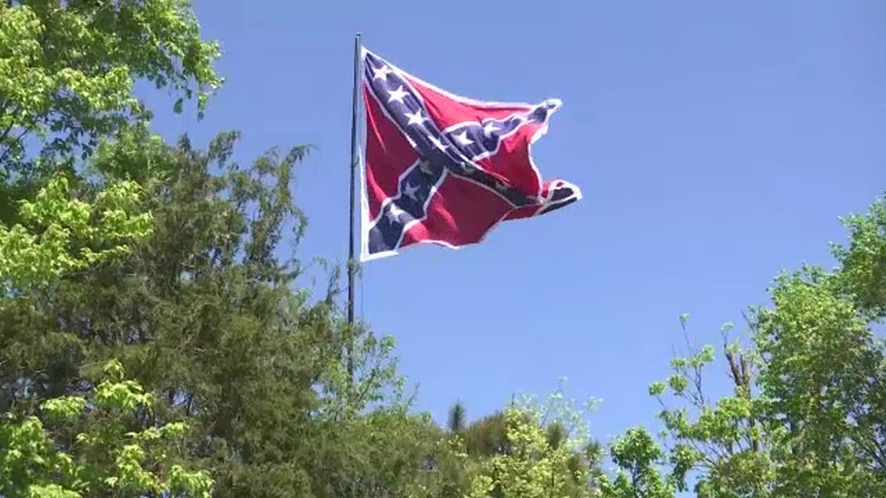 confederate flag flying