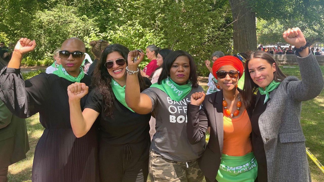 Rep. Cori Bush tweeted out a photo of herself and several other lawmakers arrested in the protest on Tuesday. (Courtesy: Rep. Bush)  