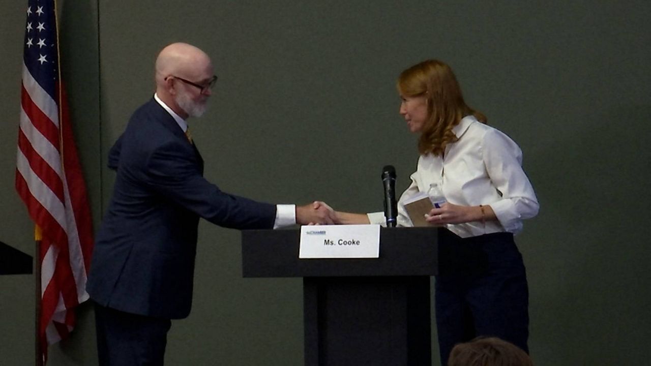 Derrick Van Orden, Rebecca Cooke face off in candidate forum