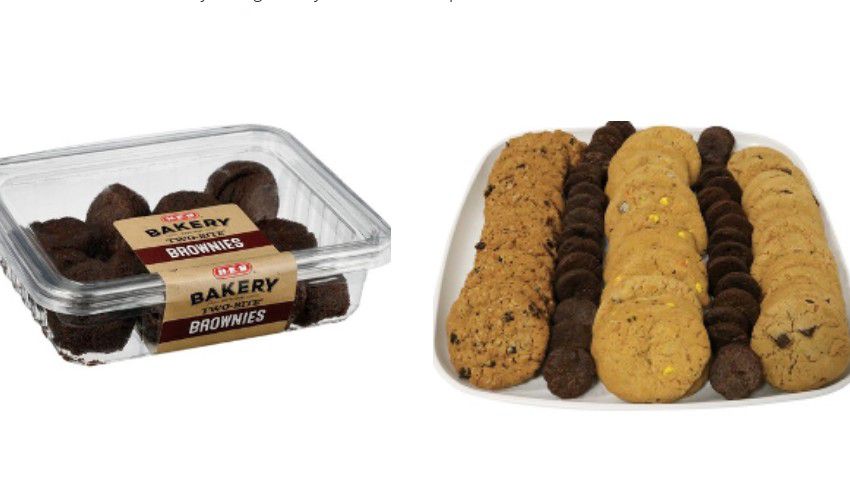 An H-E-B recall includes H-E-B Bakery Two Bite Brownies (12 oz) and H-E-B Simply Delicious Cookies with Brownie Bites Party Tray. (H-E-B)