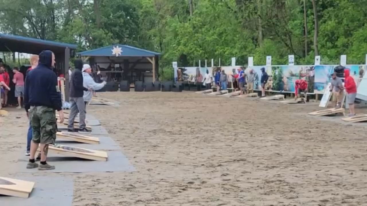 Dion's Dreamers cornhole tournament at Woodlawn Beach State Park