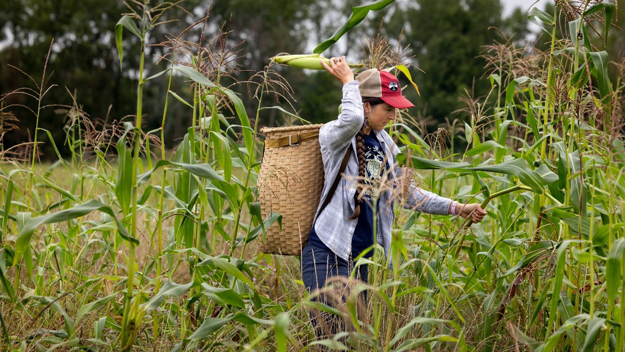 Lea Zeise, one of Ohe·laku's co-coordinators of the non-profit that works with the families planting crops