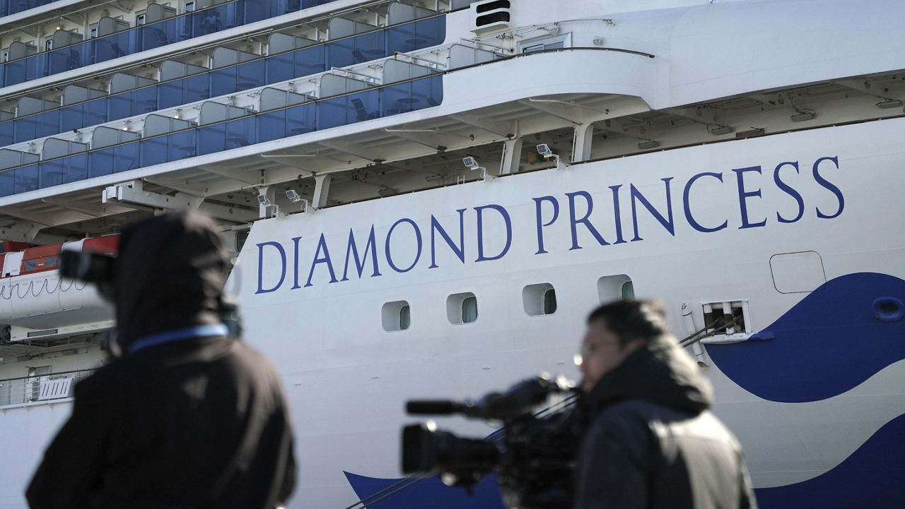 An image of the Diamond Princess Cruise Ship that was evacuated because of COVID-19, as over 100 passengers were taken into quarantine at JBSA-Lackland (Spectrum News)