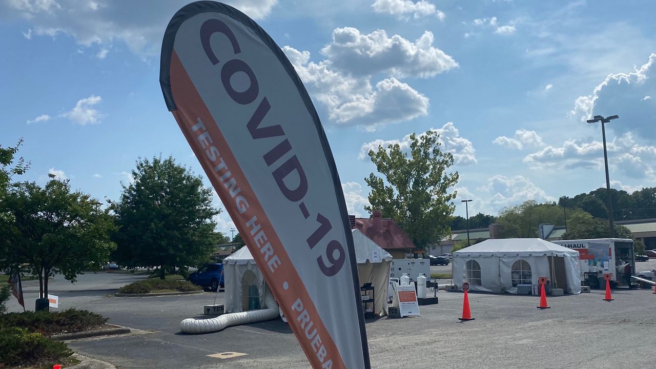 North Carolina used about $100 million from the CARES Act to fund COVID testing and contact tracing, according to the state Pandemic Recovery Office. Free testing sites, like this one in Durham, were set up around the state. (Charles Duncan/Spectrum News 1)