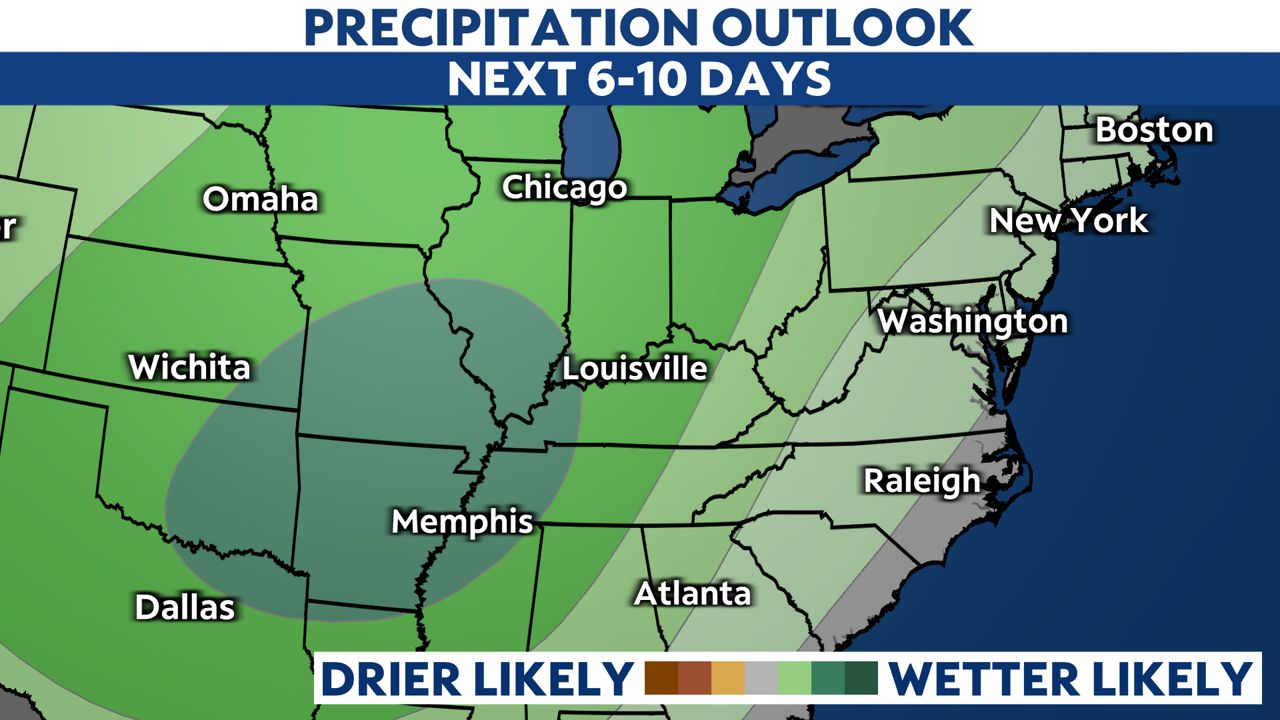 Above average rainfall possible for the middle of February