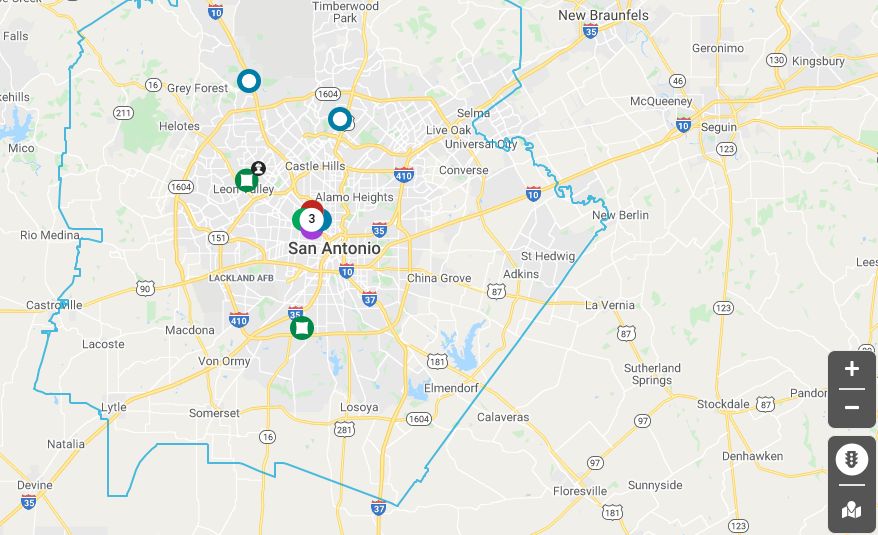 CPS outages as of January 10, 2020, 12 p.m.