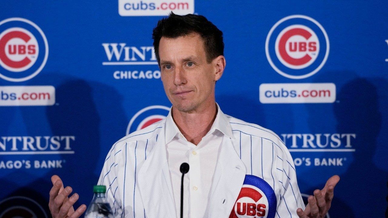 Milwaukee Brewers manager Craig Counsell watches during the second inning of a baseball game 