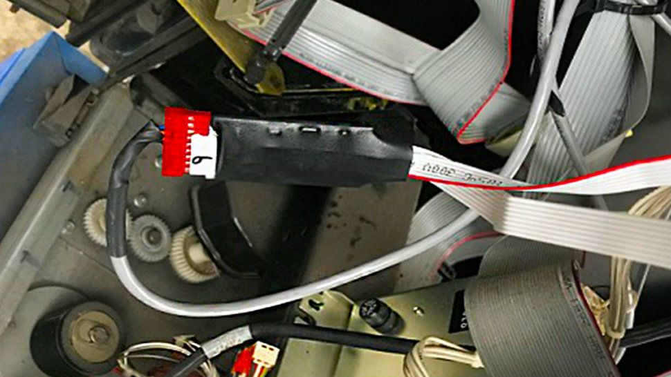 Photo of the credit card skimmer found at 7-Eleven on 9061 Research Blvd. (Texas Department of Agriculture)