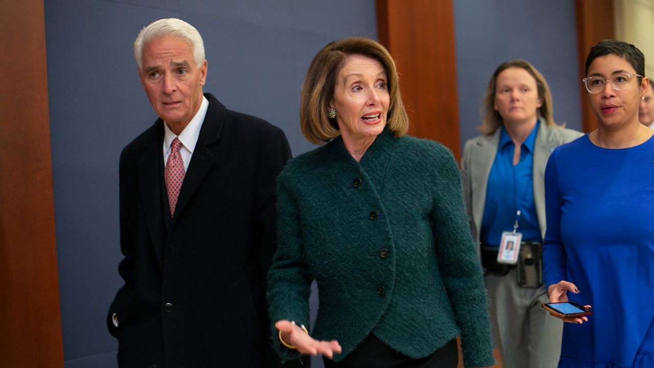 Rep. Charlie Crist arrives for a classified briefing on Russian sanctions with House Speaker Nancy Pelosi on Jan. 10, 2019 in Washington. (J. Scott Applewhite/AP)