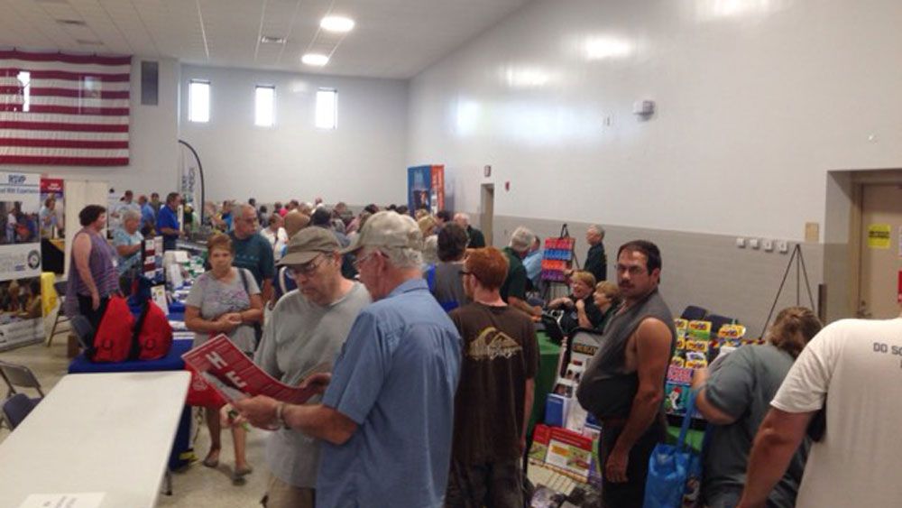 A big crowd at the All Hazards and Hurricane Expo in Crystal River Saturday.  (Deirdre Treacy, Spectrum News)