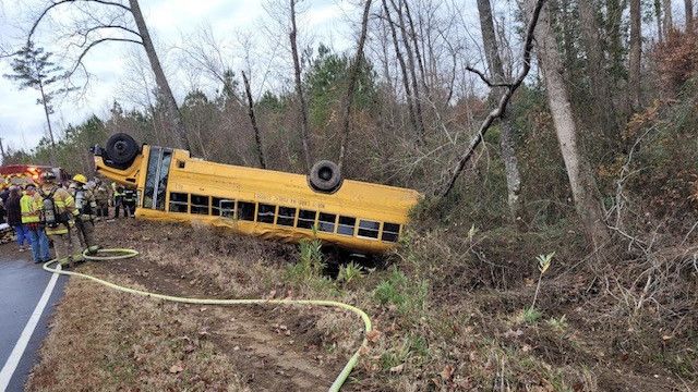 The Cumberland County Sheriff's Office said there were no life-threatening injuries in the crash, but eveyone on board was taken to the hospital. 