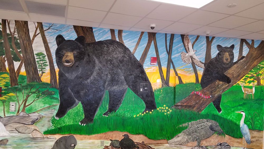The bear mural at Cypress Creek High School in Orlando. (Jesus Marin, Viewer)