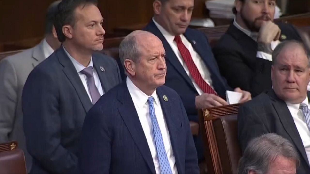 Republican Rep. Dan Bishop casts his vote for California Rep. Kevin McCarthy in the House speaker race for the first time Friday. (Spectrum News 1)