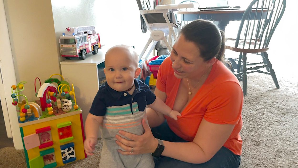 Danielle Tallafuss says there were no major issues when she was pregnant with her son Alex, but she said she had to end a previous pregnancy because the baby had a fatal heart defect. (Spectrum News 13/Jeff Allen)