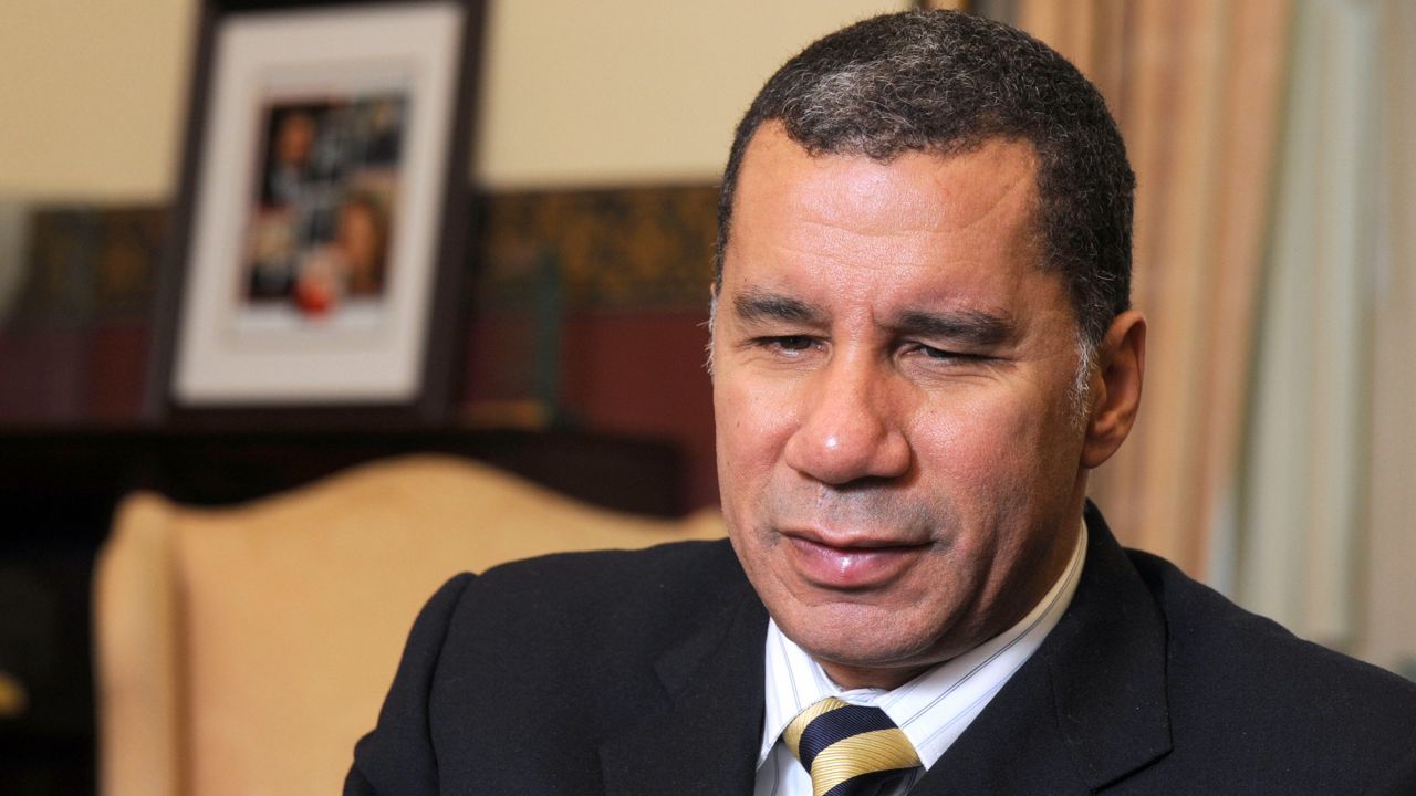 Then-New York Gov. David Paterson speaks during an interview at the Capitol in Albany, New York on Tuesday, Nov. 30, 2010. (AP Photo/Tim Roske, File)