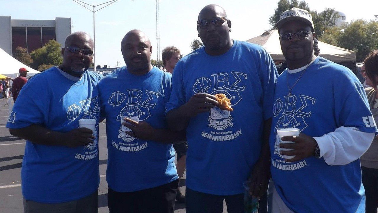 David Townsend (second from left) poses for a picture with his Phi Beta Sigma Fraternity brothers. (Photo provided by David Townsend)