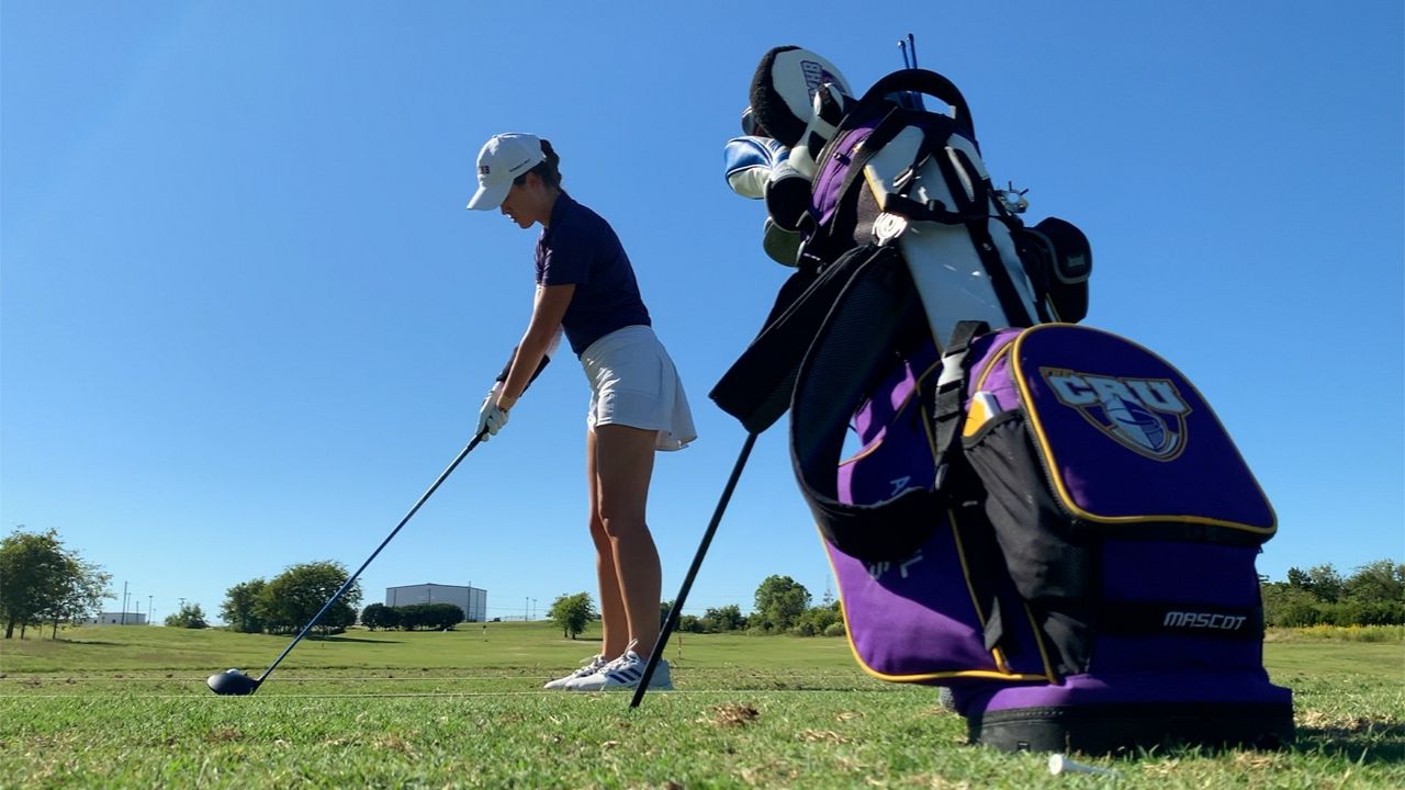 Limb difference isn't stopping UMHB women's golfer