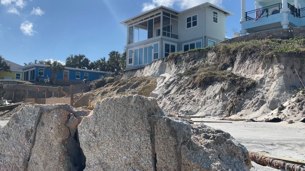 Daytona Beach homes teeter on the edge of cliffs