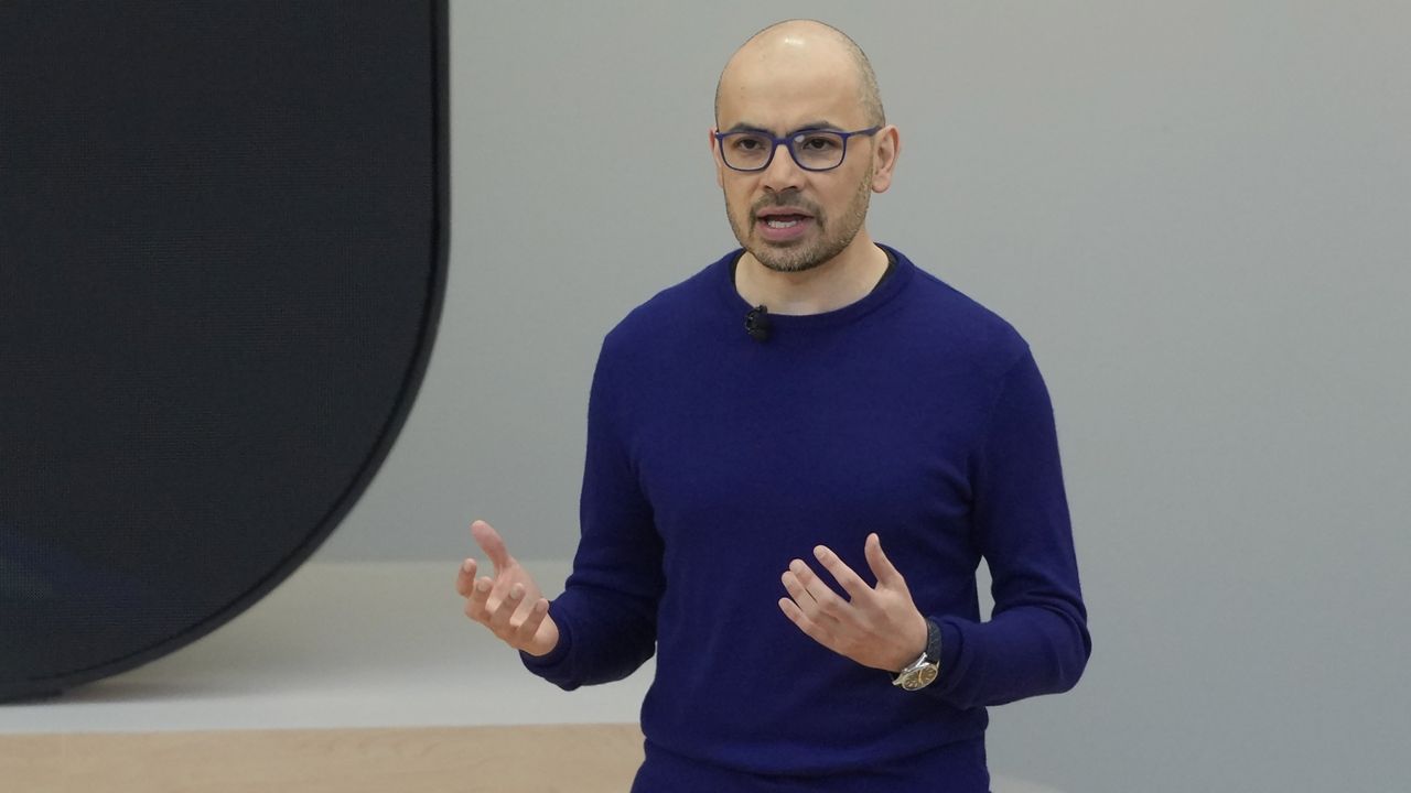 Demis Hassabis, CEO of DeepMind Technologies, speaks at a Google I/O event in Mountain View, Calif., Tuesday, May 14, 2024. (AP Photo/Jeff Chiu, File)