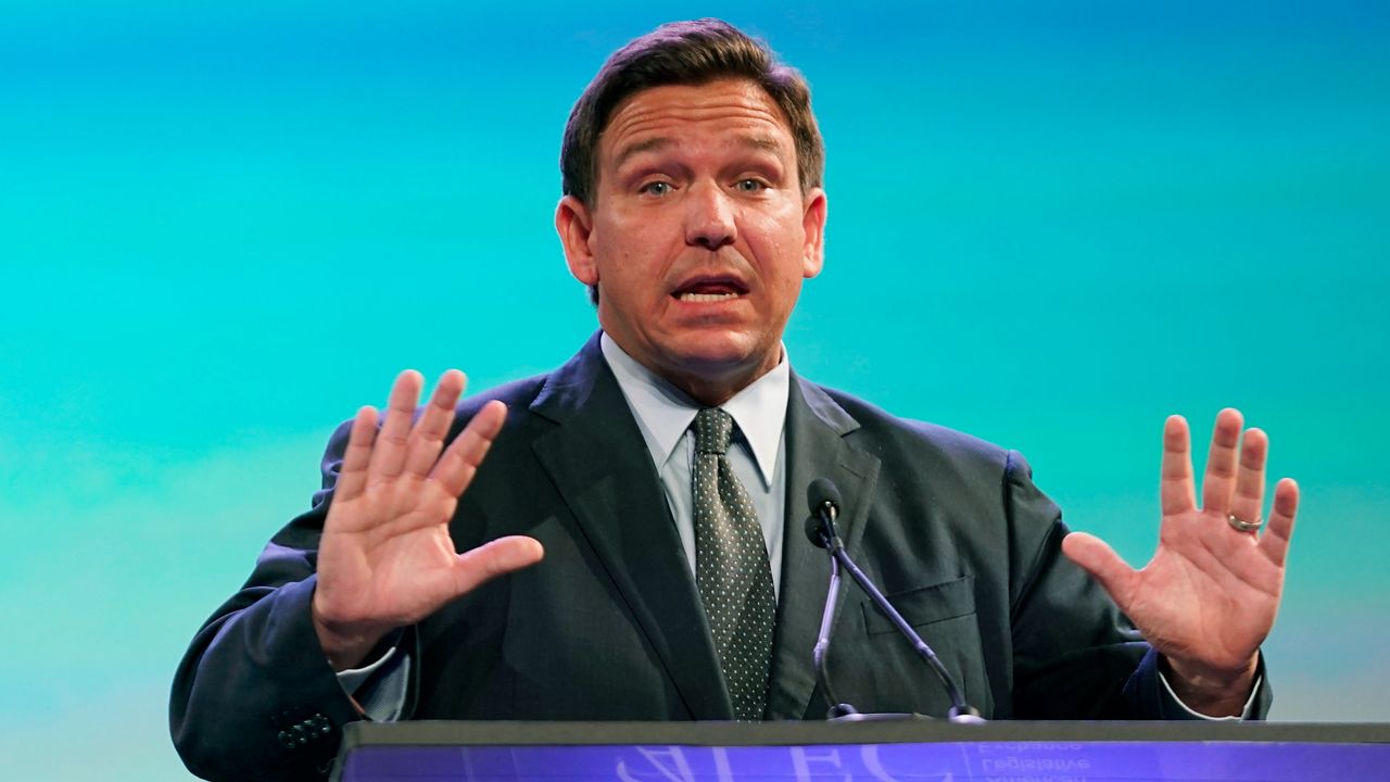 The lawsuit against Gov. Ron DeSantis and others lists 27 plaintiffs, including five in Hillsborough County, four in Pasco County, two in Orange County and two in Volusia County. (AP/Rick Bowmer)