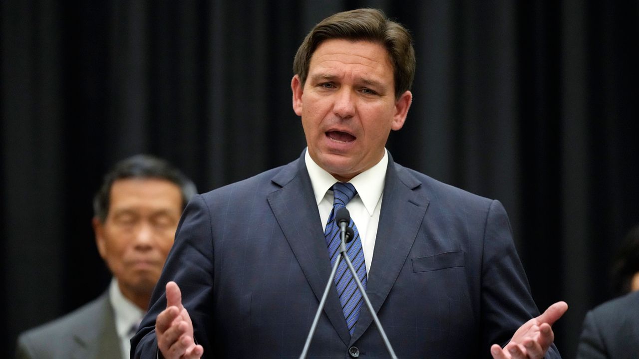 Florida Gov. Ron DeSantis discussed Thursday the efforts currently underway to respond to damage and other issues caused by Hurricane Ian. (File Photo)