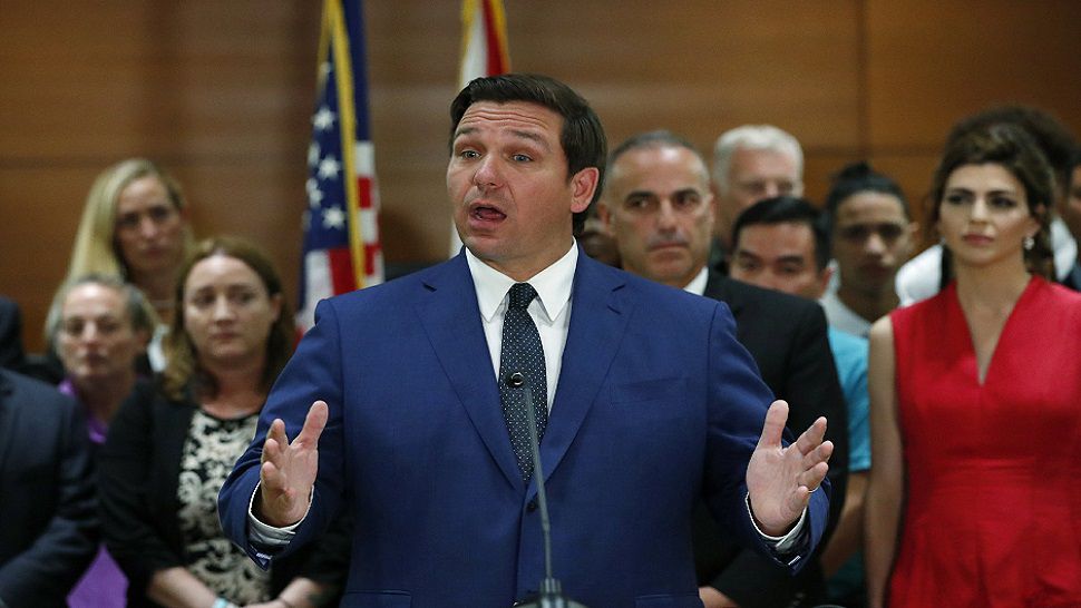 Gov. Ron DeSantis spoke Thursday, February 7, 2019, at Armwood High School.