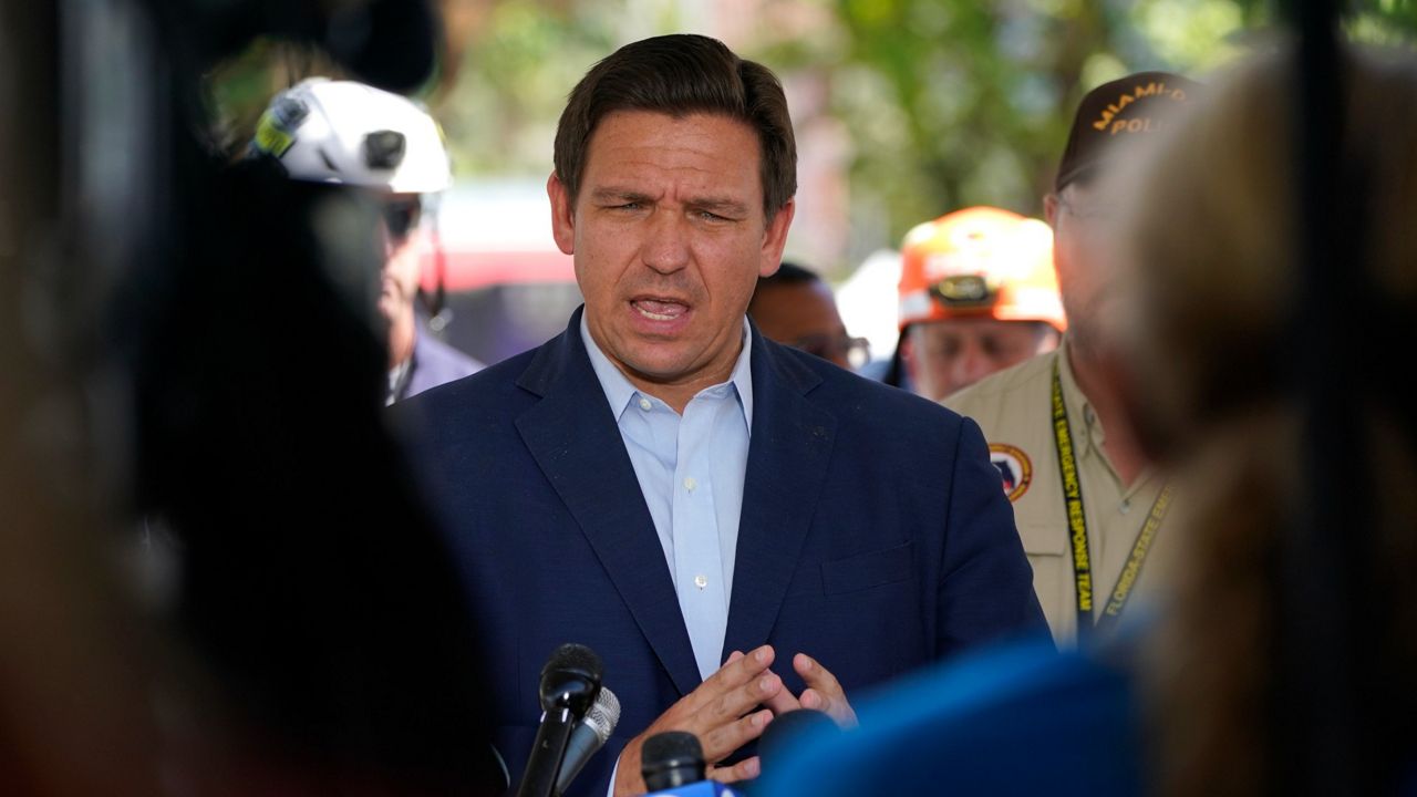 Florida Gov. Ron DeSantis appears in this image from July 3, 2021. (AP Photo/Lynne Sladky)
