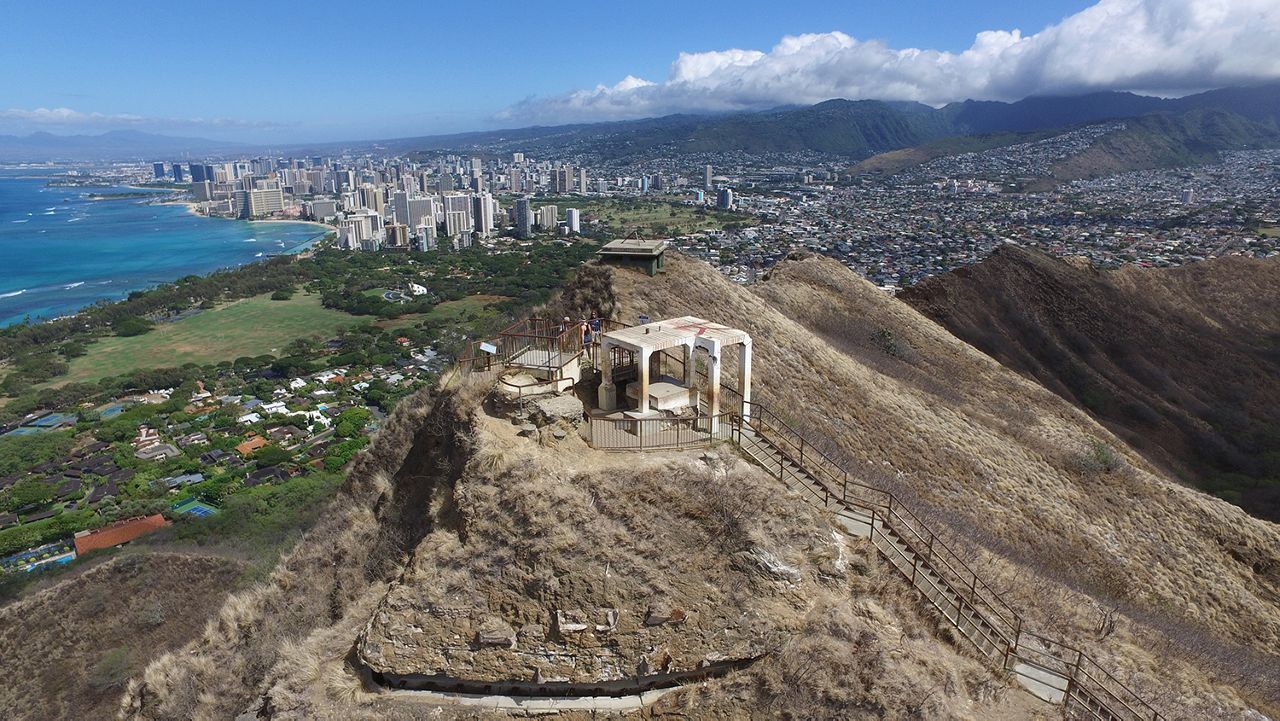 Two structures at the summit of Diamond Head Crater require demolition due to public safety issues