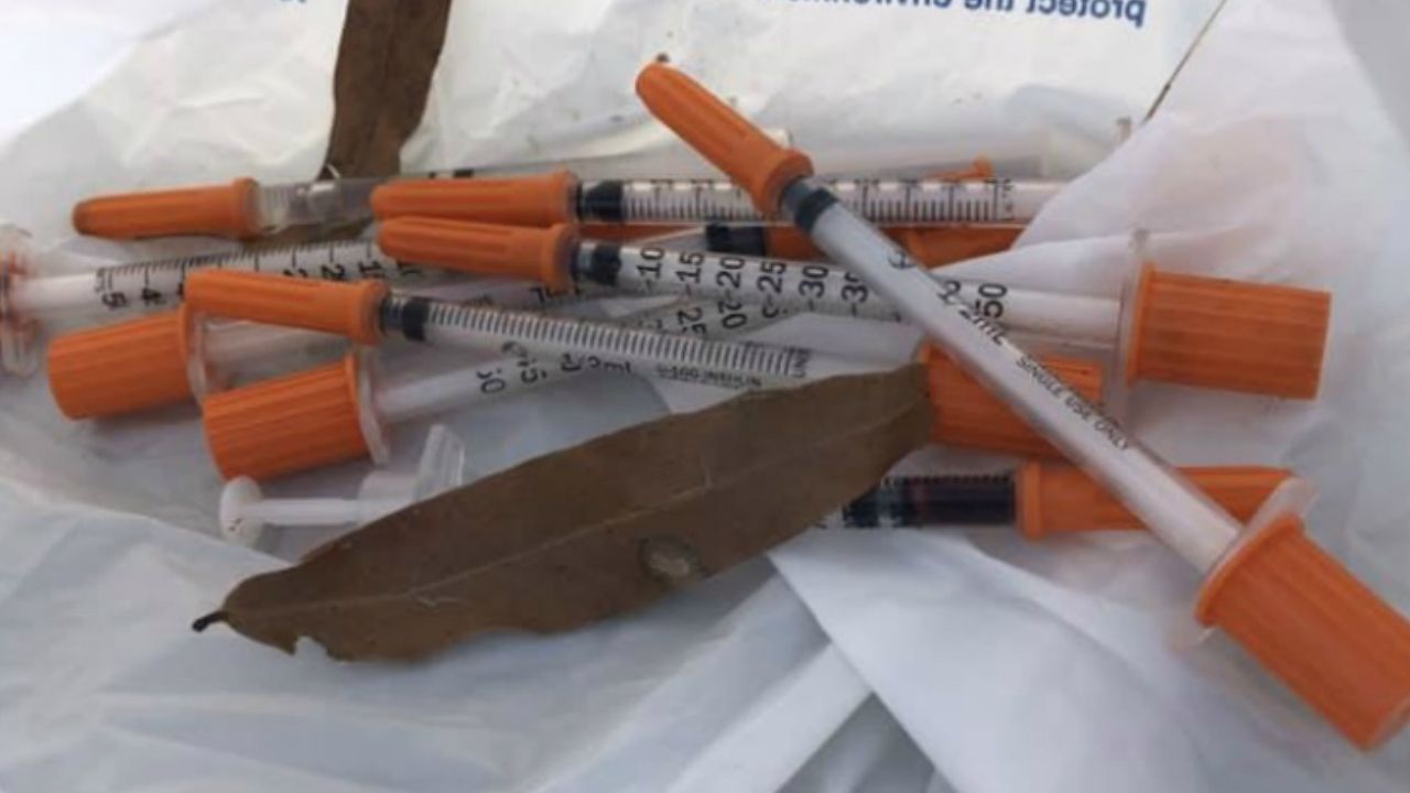 Woman Finds Dirty Needles in Front Yard