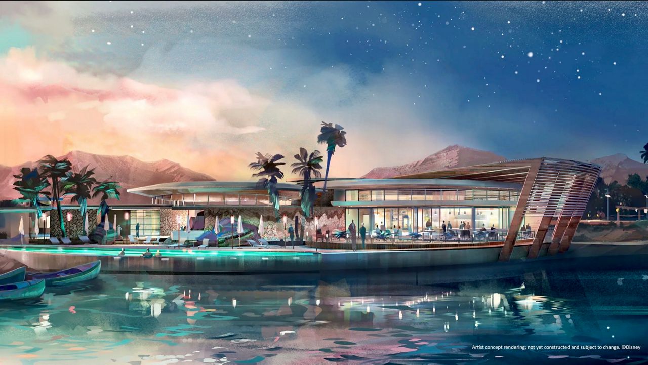 Rendering of lagoon in the new Storyliving by Disney community in Rancho Mirage (Courtesy Disney)