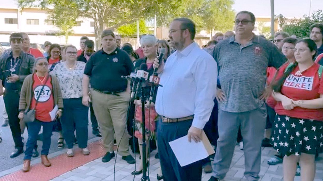 The Services Trade Council, representing 45,000 theme park workers, announced a tentative contract agreement with Walt Disney World on Thursday. (Photo: Unite Here Local 362 via Facebook Live)