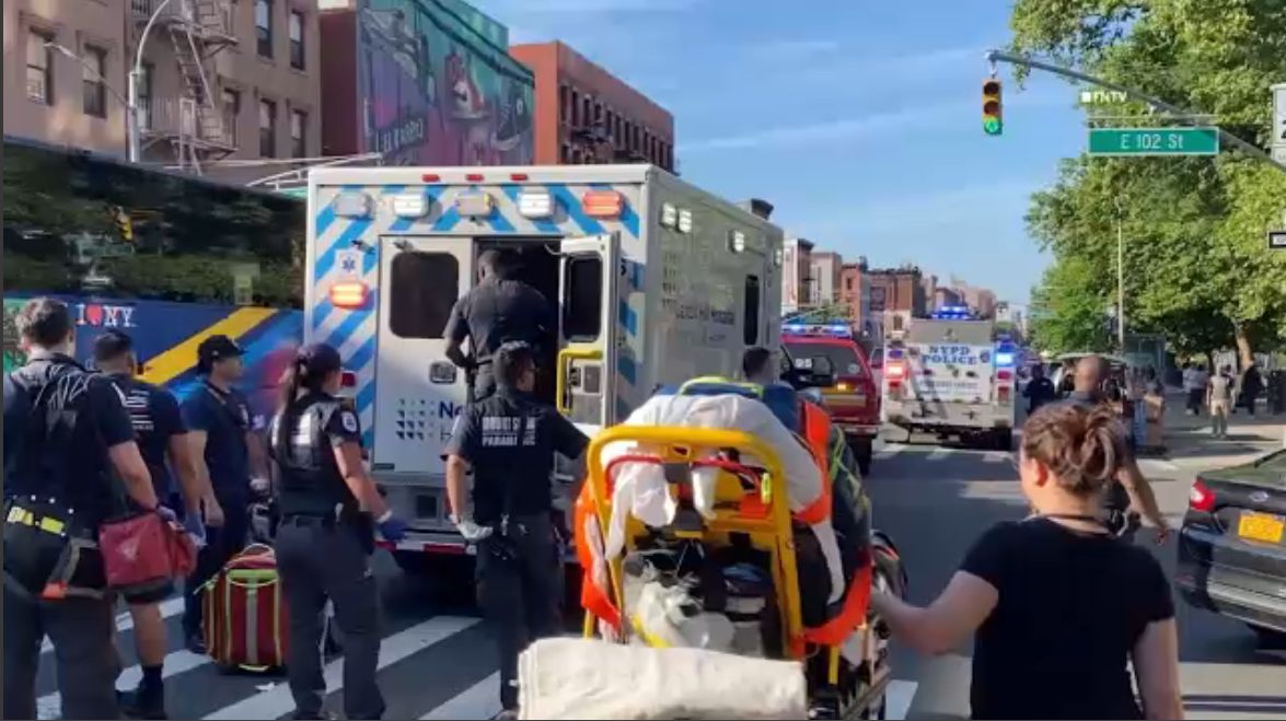 Police shot a person with a knife