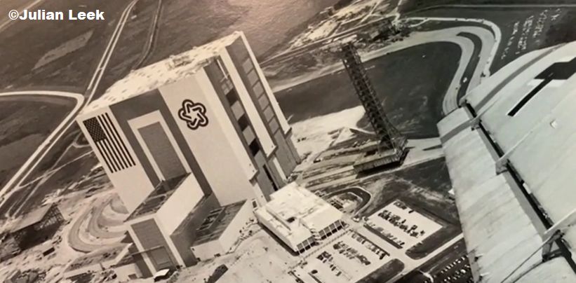 Aerial view of NASA's Vehicle Assembly Building in 1972. (Julian Leek)