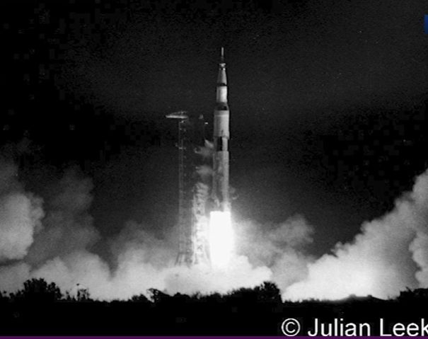 The Saturn V rocket blasts off from Kennedy Space Center on December 7, 1972. (Julian Leek)
