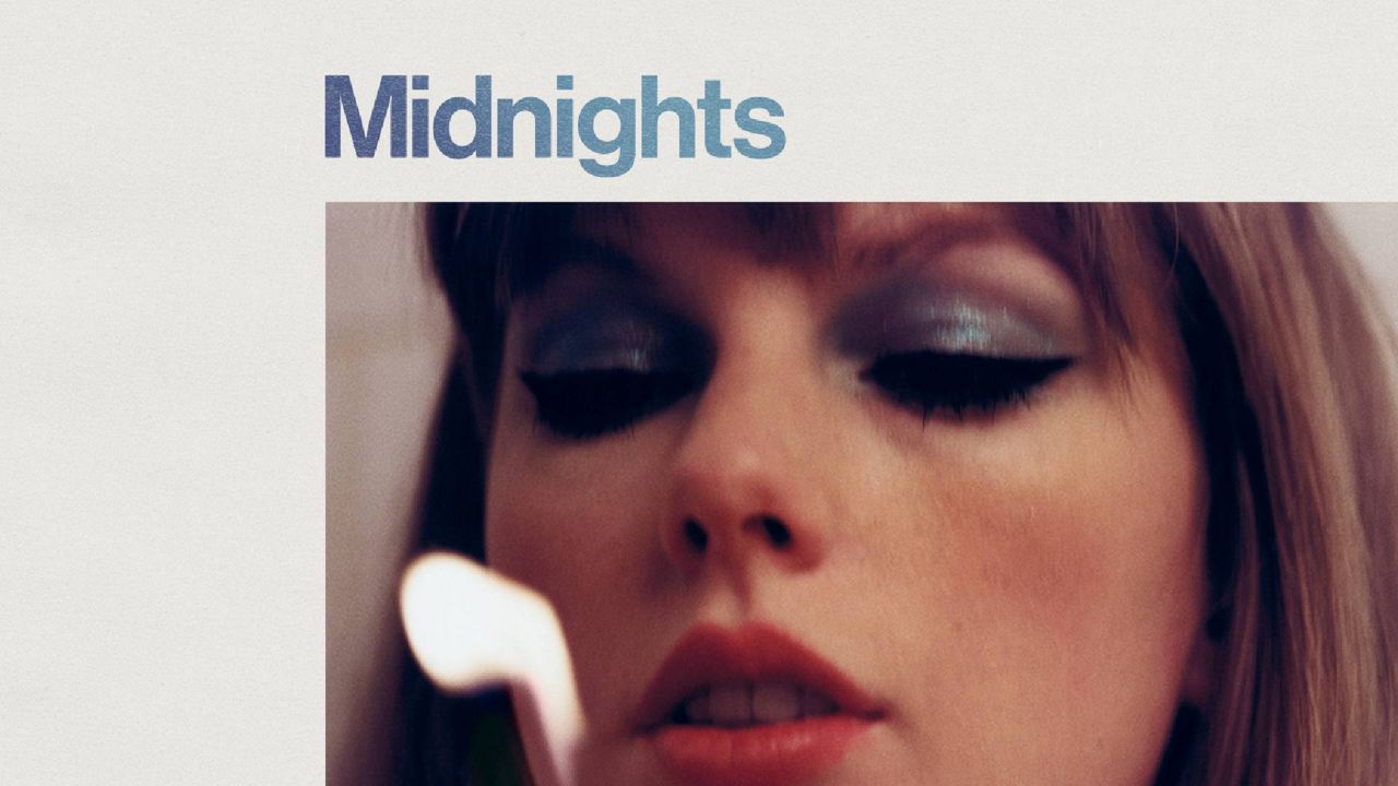 This image released by Republic Records shows "Midnights" by Taylor Swift. (Republic Records via AP)