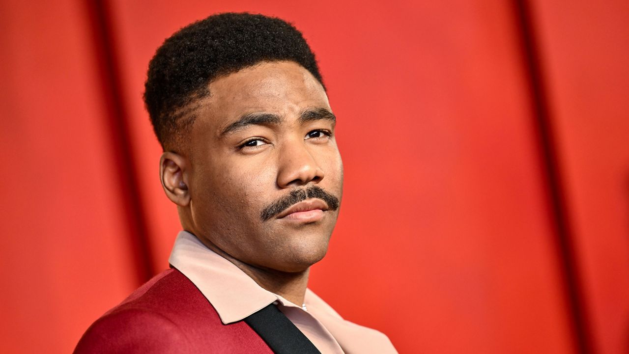 Donald Glover arrives at the Vanity Fair Oscar Party on Sunday, March 10, 2024, at the Wallis Annenberg Center for the Performing Arts in Beverly Hills, Calif. (Photo by Evan Agostini/Invision/AP)