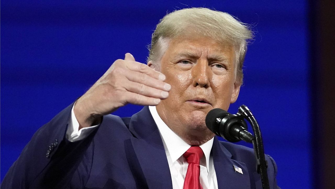 Former president Donald Trump speaks at CPAC on Feb. 28 in Orlando, Fla. (AP Photo/John Raoux)