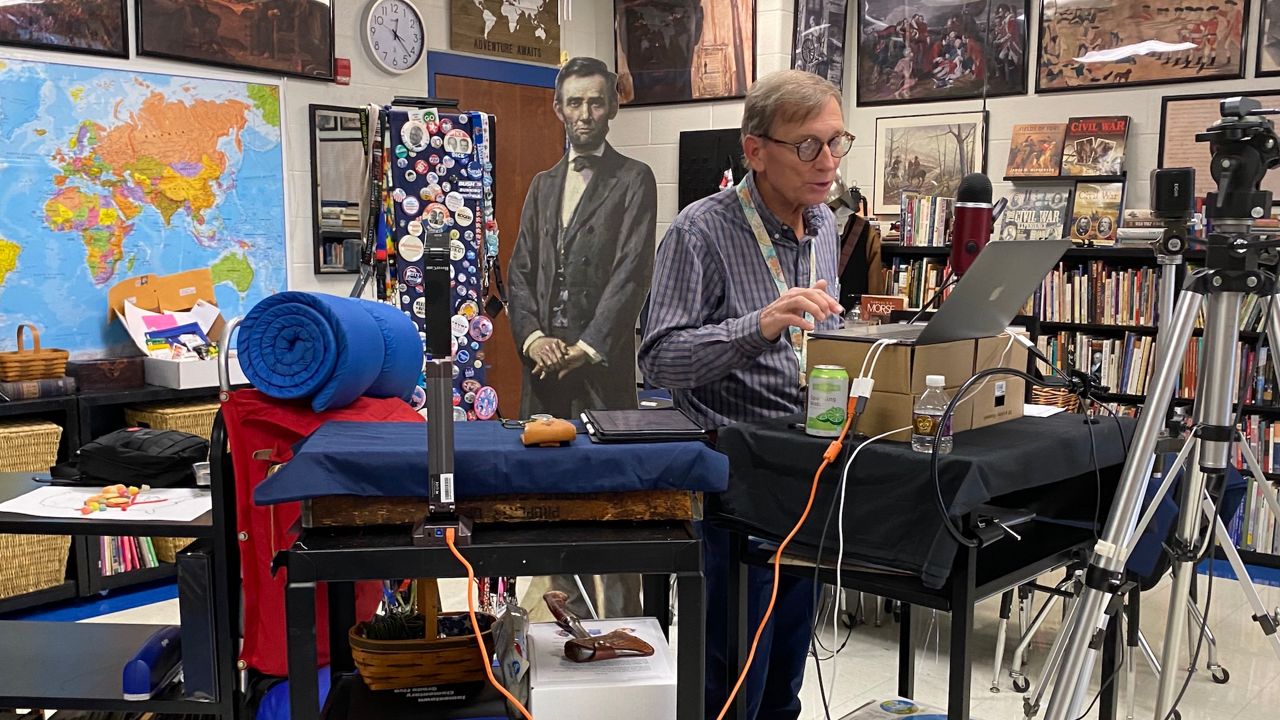 Fifth grade history teacher Donnie Wilkerson in his classroom. Wilkerson has major issues with legislation that seeks to control classroom instruction. (Donnie Wilkerson)