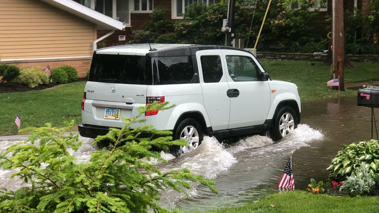 Parts of Sandusky were flooded on Friday. Photo by Scott Fais.