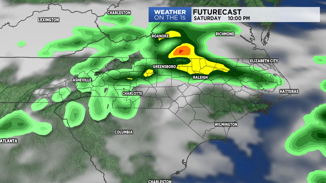 Friday will be nice but rain moves in Saturday.