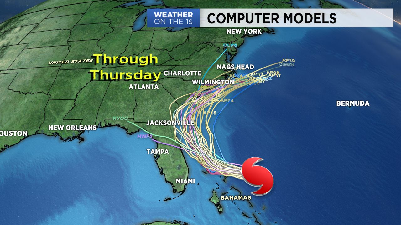 Sunday with feature some rain at the coast as we track Dorian.