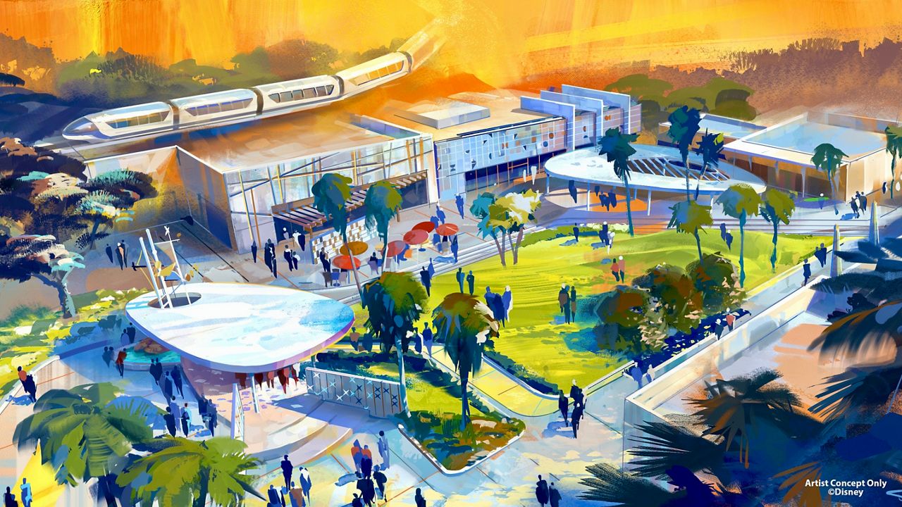 Rendering of a new area in Downtown Disney. In January, Disney will undergo a multi-year renovation of Downtown Disney, including tearing down the AMC theater building. (Courtesy Disneyland Resort)